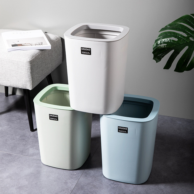 欧式客厅垃圾桶in风办公室方形垃圾桶家用大号 无盖床头垃圾桶