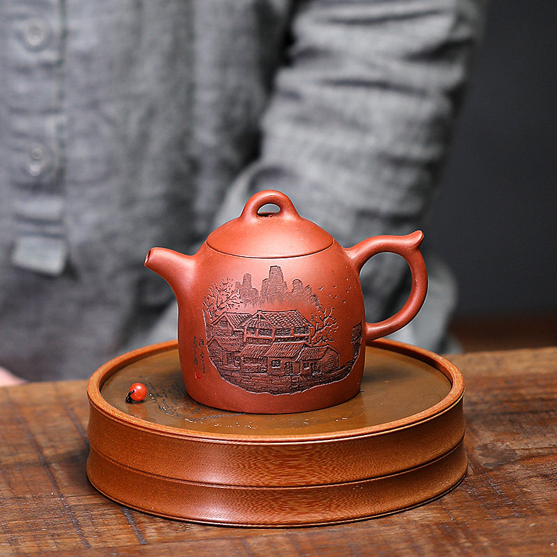 宜兴名家紫砂壶纯手工茶壶单功夫茶具装大小容量秦权壶