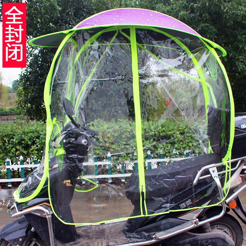 电动三轮车车棚折叠休闲新款小型老年全封闭小巴士车篷遮阳棚雨棚