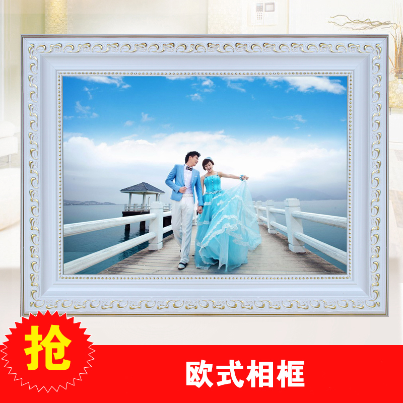 欧式实木婚纱相框寸20寸2寸30寸3寸摆台挂墙拼图框油画框