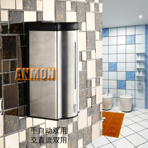 nmon不锈钢感应给皂器 不锈钢感应皂液器 自动皂液器 带电线插座