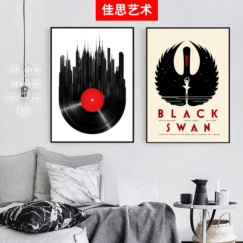 复古客厅装饰画玄关餐厅墙上挂画 电表箱卧室现代简约三联壁画图片