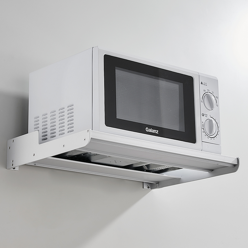 微波炉架子置物架壁挂式墙上烤箱架支F架厨房挂钩排钩收纳架杆挂