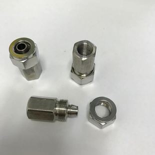 M10x1 pu气管 内螺纹 10mm 可选 快拧接口接外径6 不锈钢快拧接头