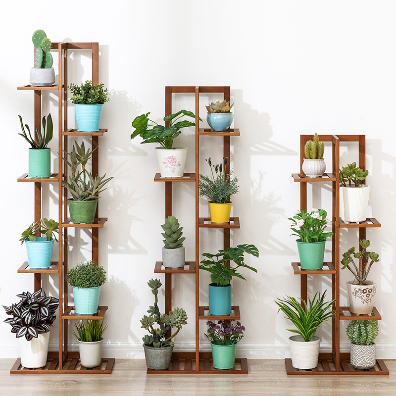 花架子室内多层客厅阳台室内装饰实木置物架绿萝多肉防腐木花盆架