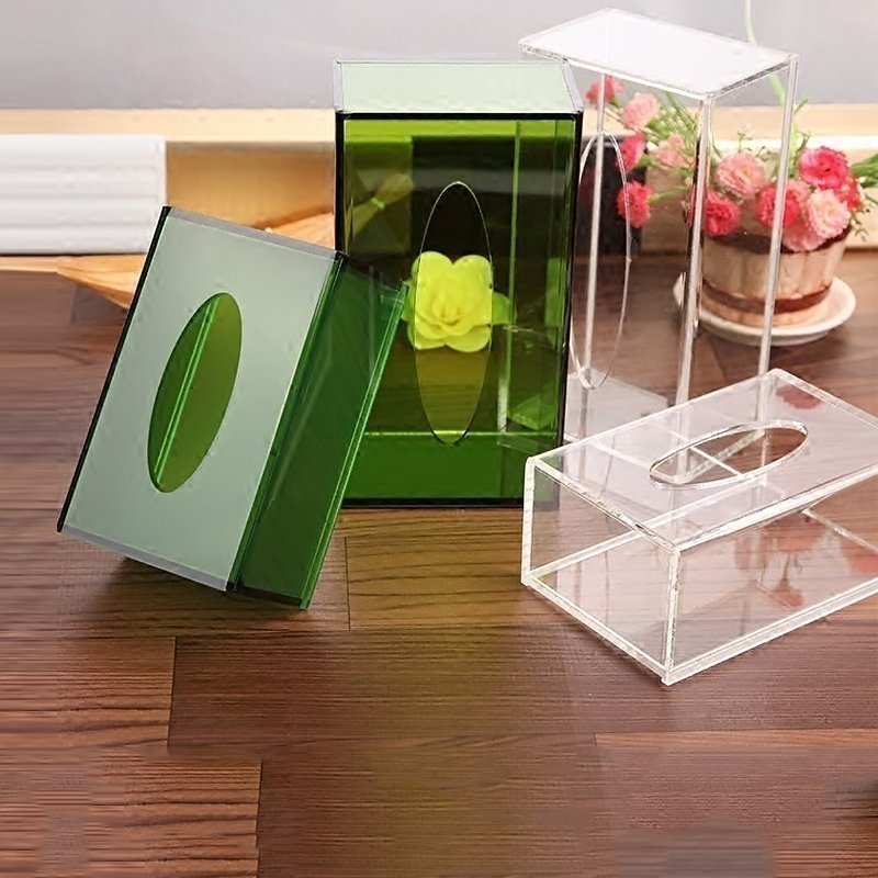 亚克力纸巾盒 欧式车用客厅可爱时尚创意纸抽盒透明长方形抽纸盒