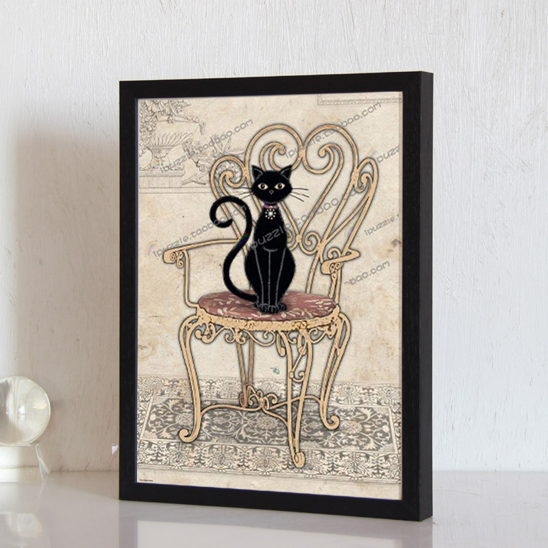 简约木质拼图框裱框300 500 1000片相框画框海报框定制