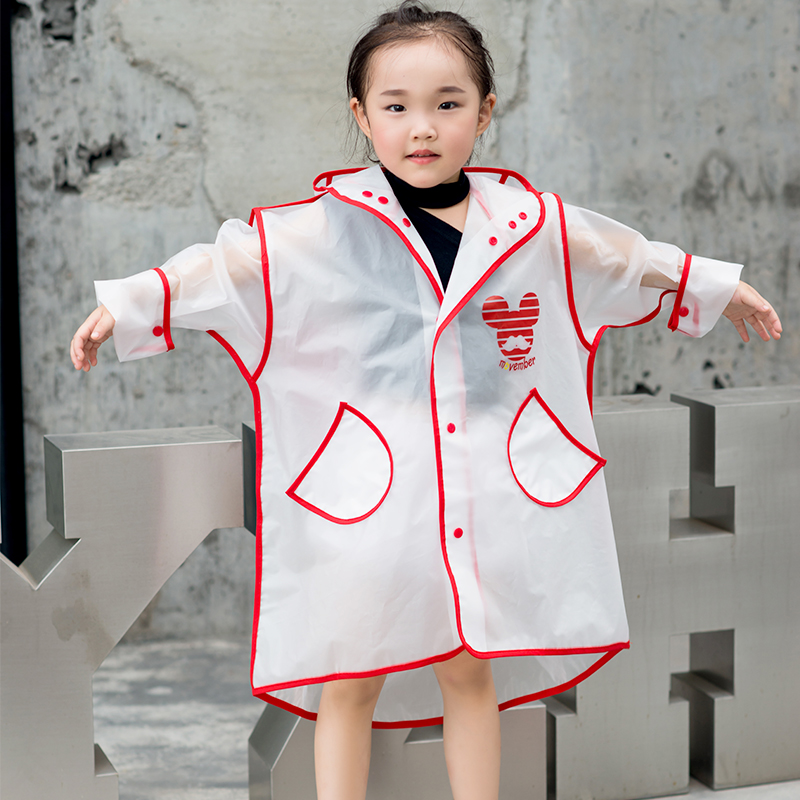 儿童雨衣幼儿园小学生小孩防水中大童雨披男童女童大帽檐宝宝雨衣