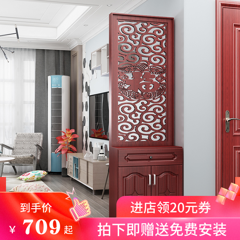 入户进门玄关柜隔断柜屏风镂空客厅装饰酒M柜简约现代小户型新中