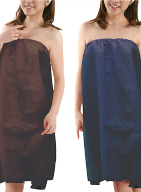 美容院抹胸浴裙一次性美容开式裙罩酒店桑拿女款围裹胸裙-11922