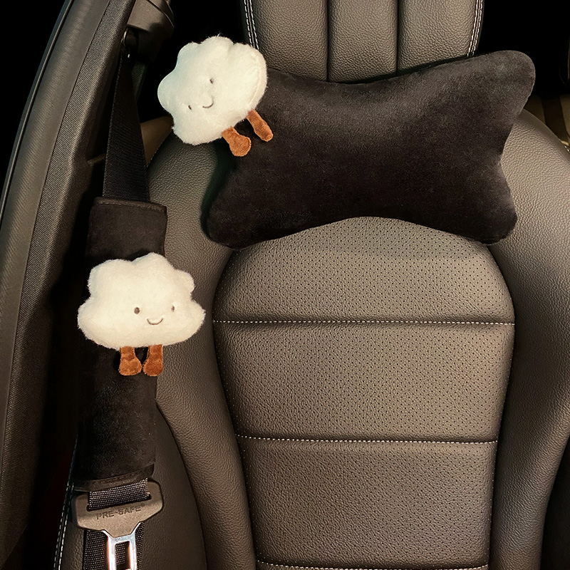 汽车头枕一对座椅护颈枕 s车用靠枕腰靠 卡通车枕头车载车内颈椎