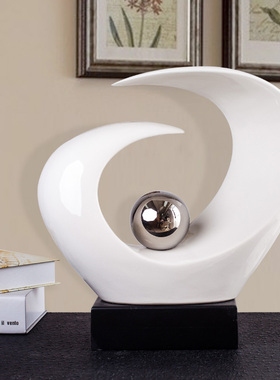 独具慧眼 创意轻奢抽象陶瓷摆件工艺品 客厅酒柜电视柜办公室摆设