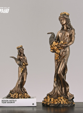 欧式财富女e神开业礼品摆件办公室店铺开店送礼创意家居装饰品