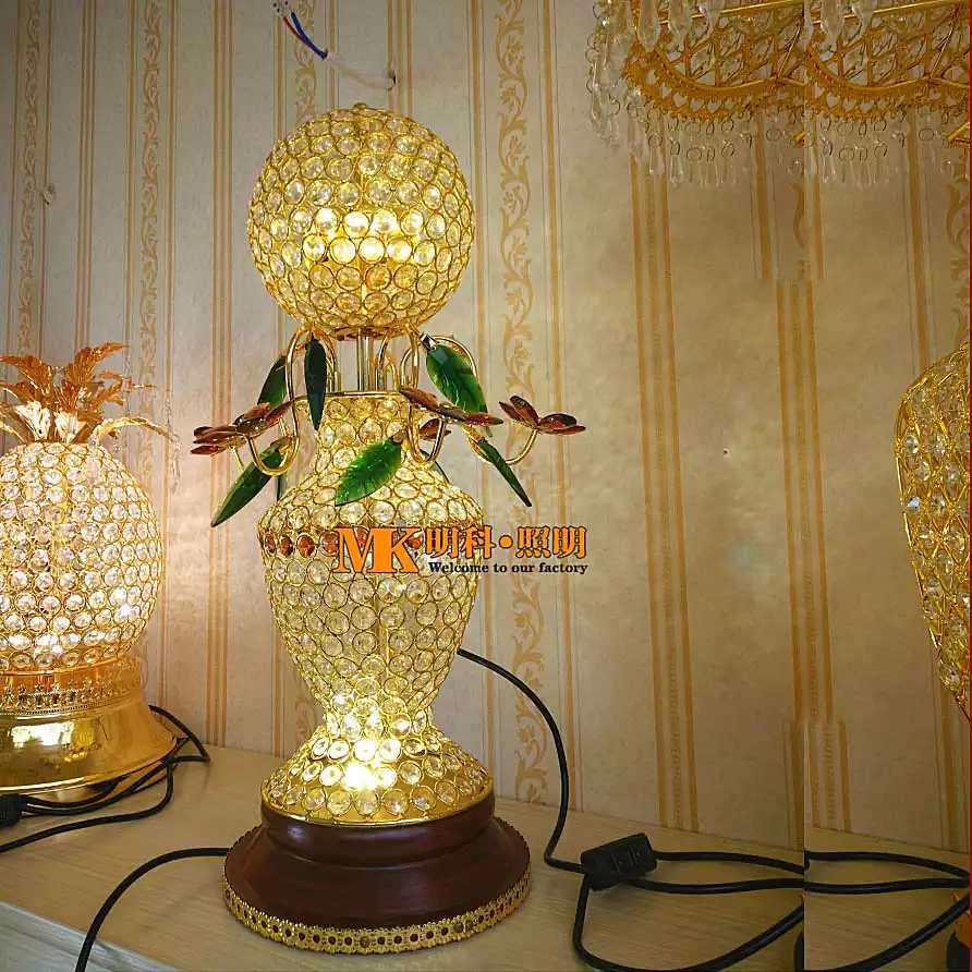 工艺花瓶灯佛前供灯开灯送礼物送礼佳品水晶花瓶台灯落地Z灯-065