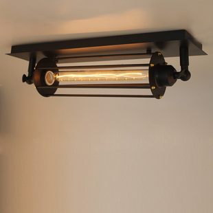 loft工业风铁艺吸顶灯理发店酒吧阳台楼梯N灯走廊过道复古怀旧灯