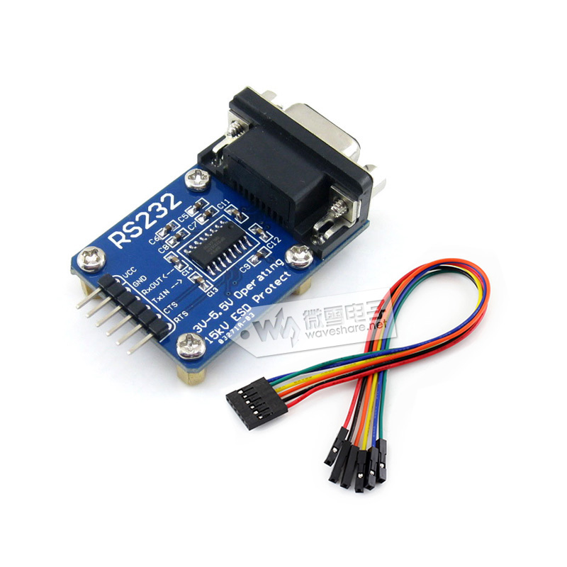 waveshare RS232转TTL RS232转UART 串口模块 SP3232 刷机线带ESD
