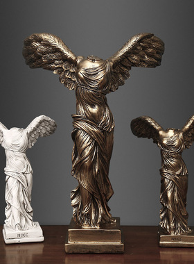 欧式胜利女神人物像雕p塑树脂工艺品家居装饰摆件样板房书房摆件