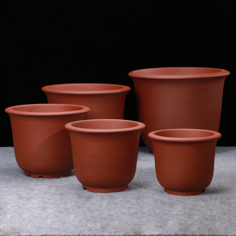 紫砂花盆兰花盆 l绿萝盆 盆景盆特大号圆形花盆古典京中花盆