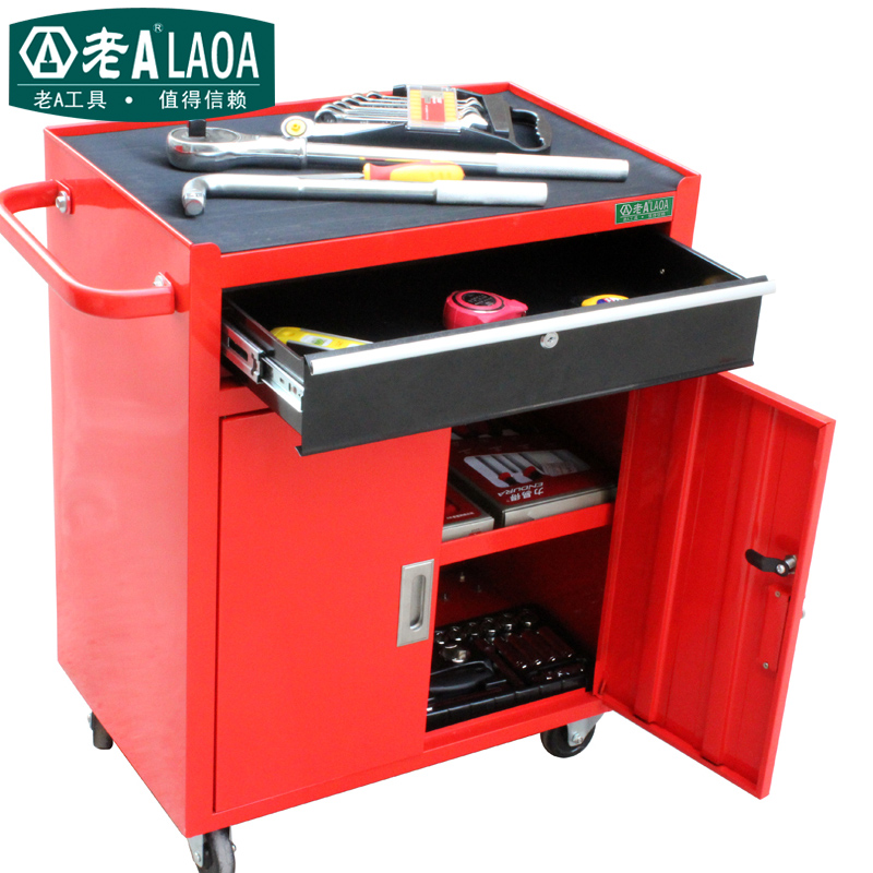 老A工具车一抽屉双开门多功能维修工具车维修工具防滑带安全锁扣