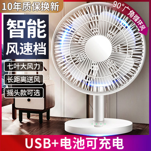 小型电风扇 极乐鸟迷你小风扇usb桌面可充电静音办公室桌上便携式