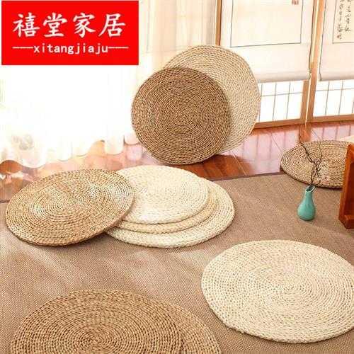 包邮蒲草硬座垫坐垫草编藤编加厚垫子大小拜垫圆垫硬座垫硬座地垫