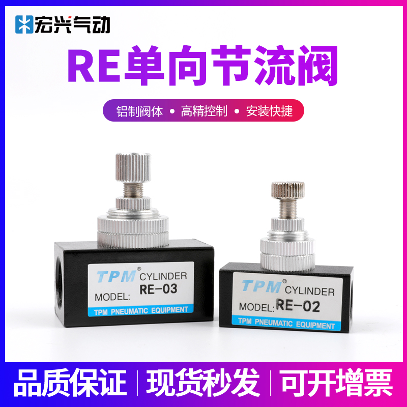 TPM朝日气动元件 流量控制阀/调节阀 RE-01/02/03/04 1分到4分