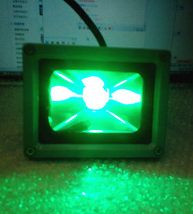 12V10W绿光投光灯24V10W绿色LED投光灯广告招牌灯220V10W绿光射灯