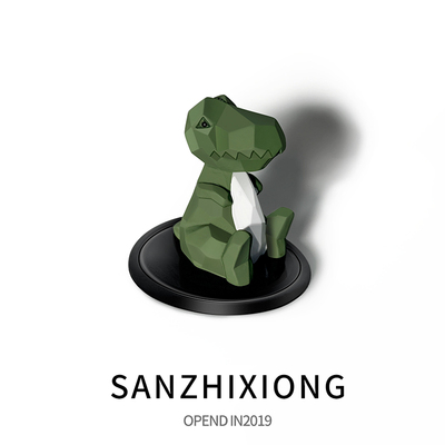 可爱几何动物汽车摆件创意车载中控台装饰摆件男女车内上饰品摆件