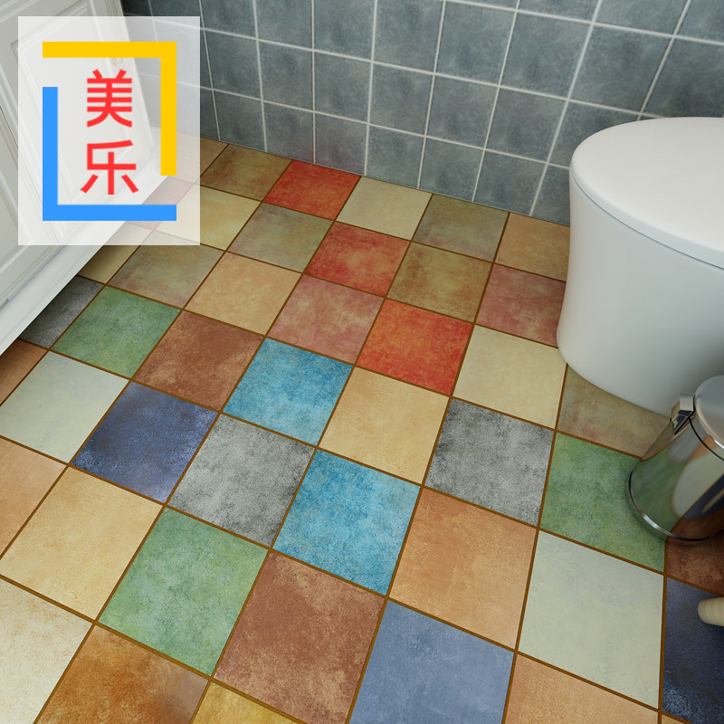 阳台地面翻新墙贴厨房地板贴纸自B粘浴室地砖防水瓷砖贴画耐磨加