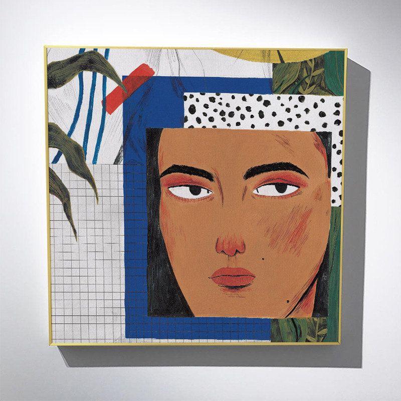 没错这很个性 现代肖像客厅装饰画定制抽R象人物艺术玄关挂