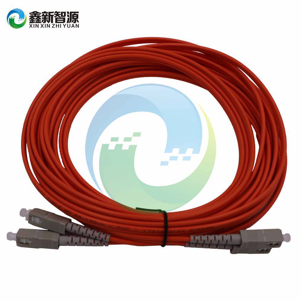 猎豹威斯特光纤线橙色双芯7米方头UV机多模黑迈喷绘机光纤数据线