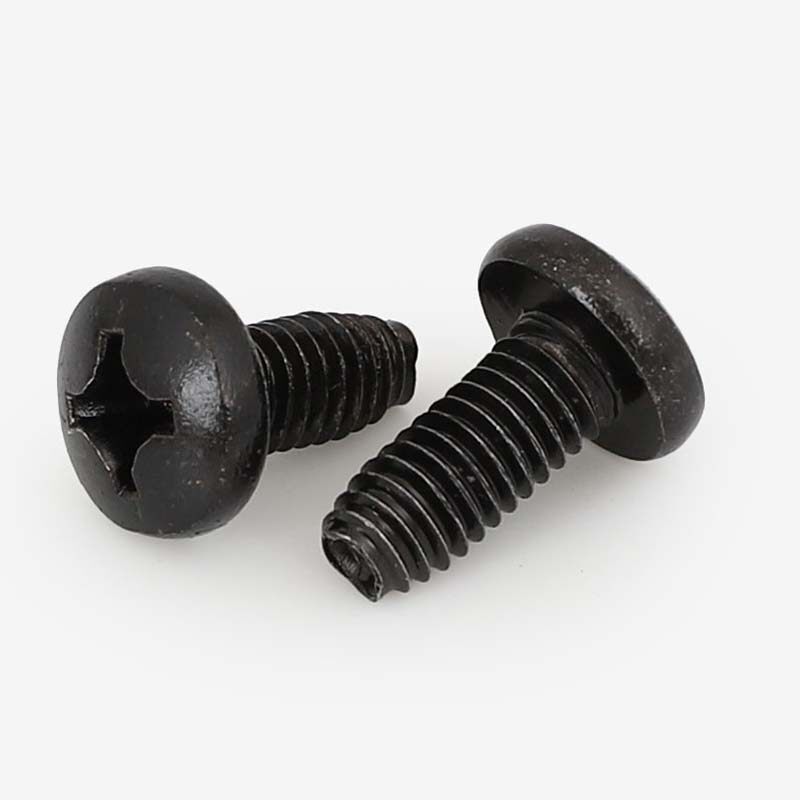 黑锌十字盘头三角牙自锁螺丝黑色圆头自攻钉M3M4M5M6*10x12x16x20