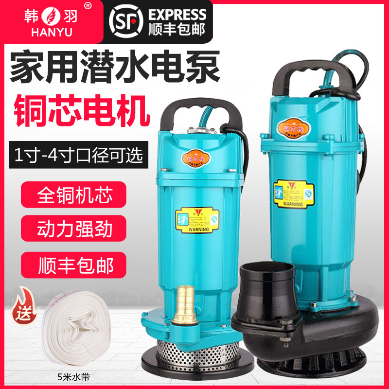 家用潜水泵220V高扬程农用抽水泵机清水泵污水泵喷泉小型喷灌泵