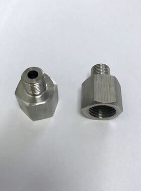 不锈钢内外丝接头 内螺纹NPT1/4 外螺纹有NPT1/8 m10x1 G1/8