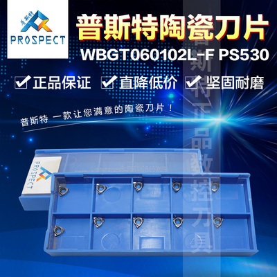 普斯特陶瓷刀片 WBGT060102L-F PS530 加工钢件