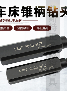 数控车床四工位刀架钻夹 锥柄钻头夹具FZBT3030-MT3/MT2钻夹头