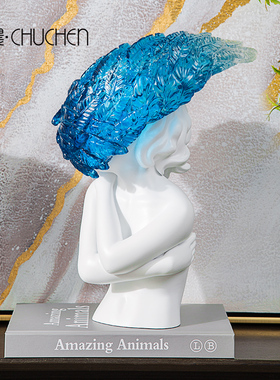 北欧轻奢创意摆件高档人物桌v面客厅电视酒柜玄关家居工艺术装饰