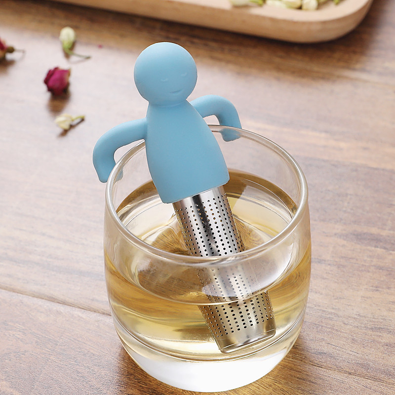茶漏创意泡澡小人冲茶器304不锈钢可爱懒人茶叶过V滤隔网泡茶神器