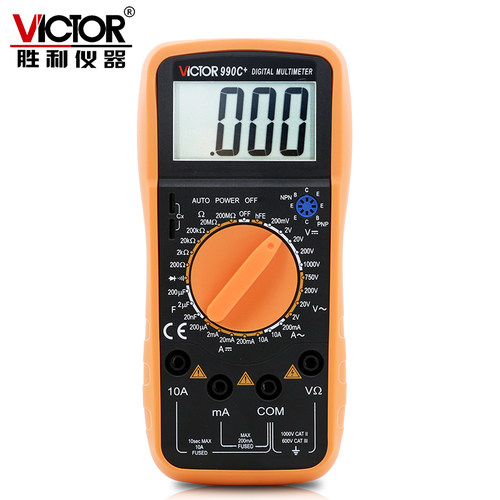 victor胜利万用表vc990C+数字高精度智能手持电工专用数显万能表