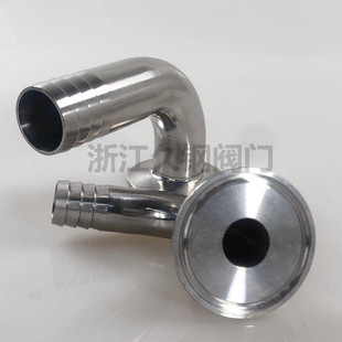 304卫生级不锈钢快装卡箍式皮管接头弯头卫生90度卡盘宝塔弯管头