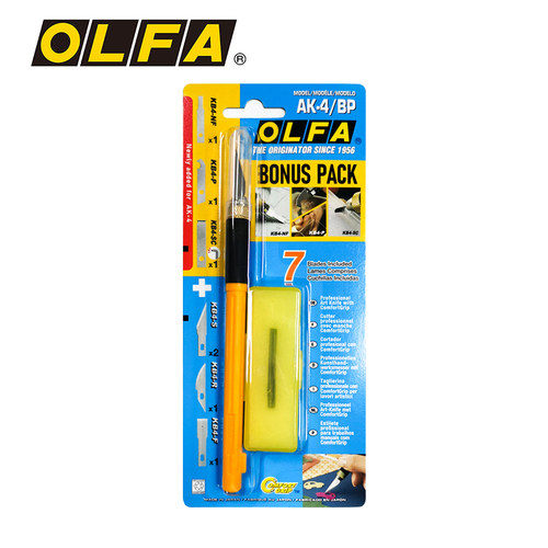 OLFA爱利华日本原装进口专业雕刻刀修整模型刀刻橡皮章刀AK-4BP