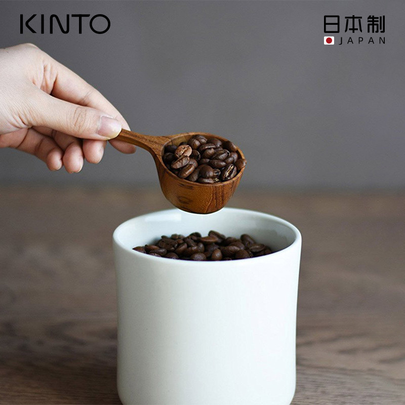 进口KIO咖啡勺柚木咖啡豆小量匙G 咖啡粉小勺子茶匙茶叶量勺