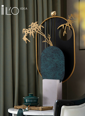 新中式全铜摆件竹报客q厅书房办公室装饰品工艺品乔迁开业礼品