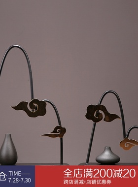 创意禅意摆设金属工艺品室内新中式样板N间客厅家居玄关装饰品