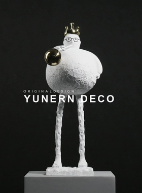 简约现代轻奢创意艺术抽象卡通人物雕塑摆件样板房间家居落地摆设