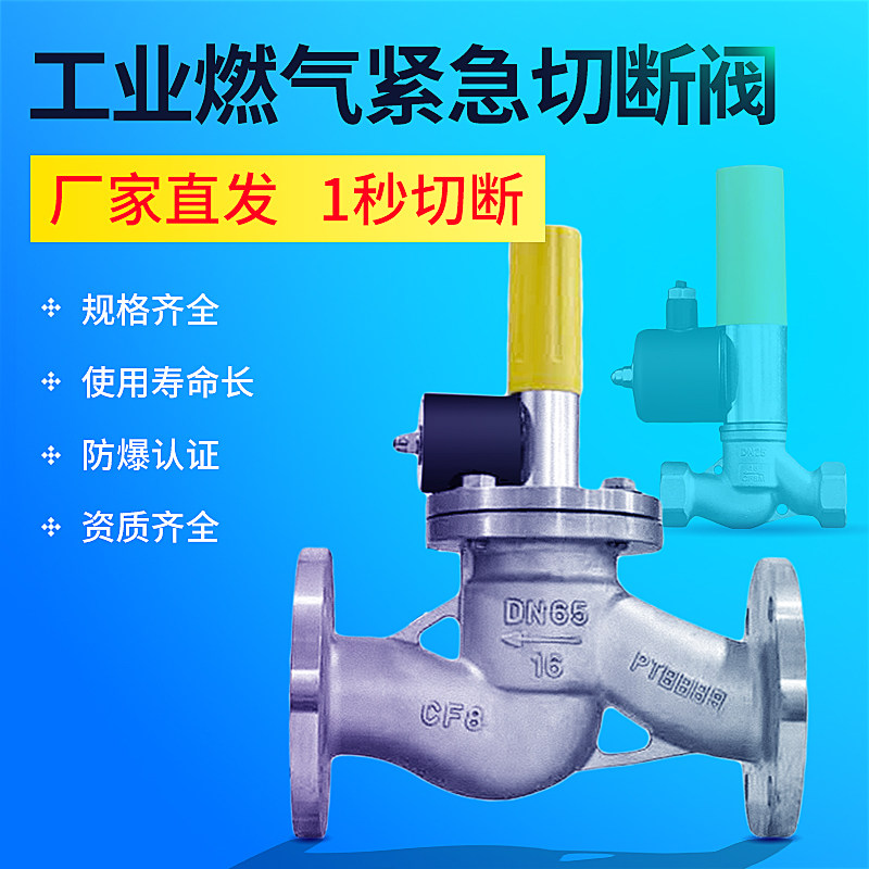 商用天然气泄漏报警器紧急切断阀自动H控制阀工业燃气防爆电磁阀