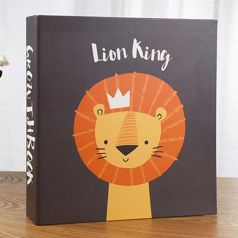 宝宝成长纪念册插页式混合家庭影集大容量5/6/7寸diy相册本六寸