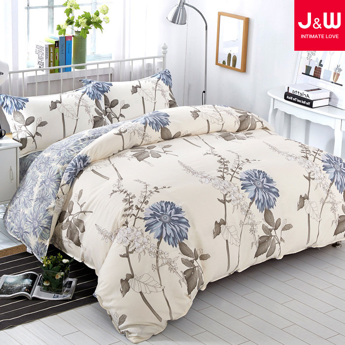 时尚条纹斜纹全棉四件套1.5x2 1.8x2 2x2.2米床上纯棉被套床单