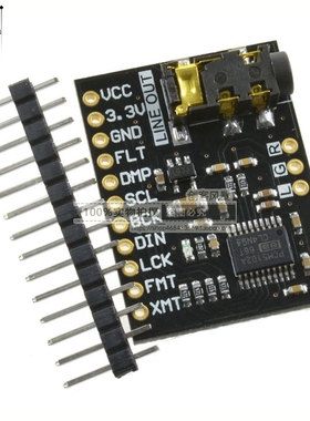 PCM5102A解码板模块 DAC声卡板pHAT数模 3.5mm立体声插字音频输出