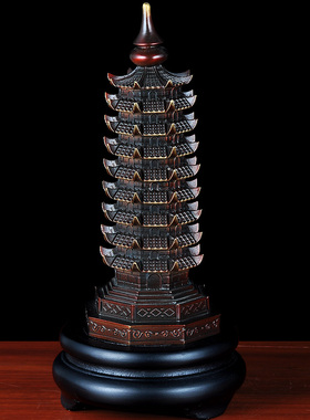 纯铜文昌塔摆件13 十三层9层九层招财家居客厅书房办公.室装饰礼